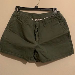DISCOUNTED SHIPPING!  Petite Green denim shorts great condition
